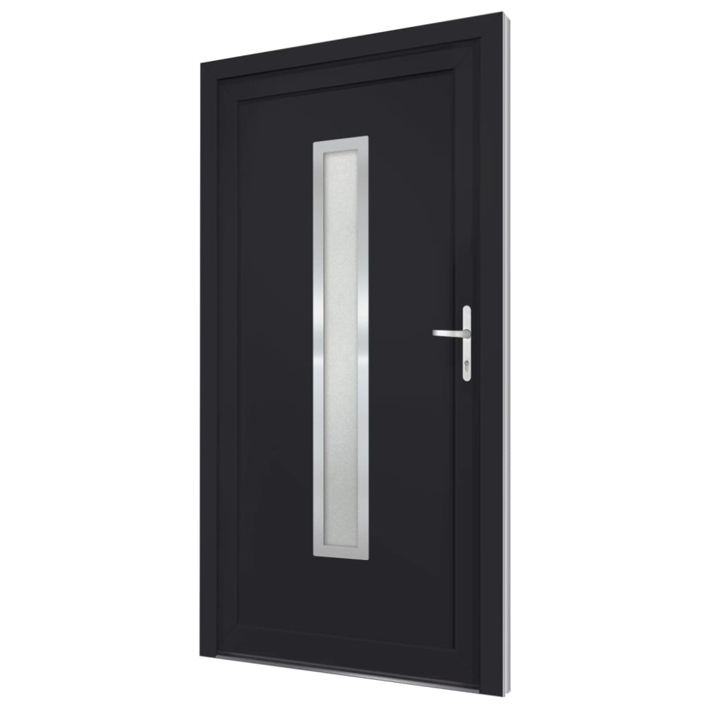 Produktbild för Ytterdörr antracit 98x208 cm PVC