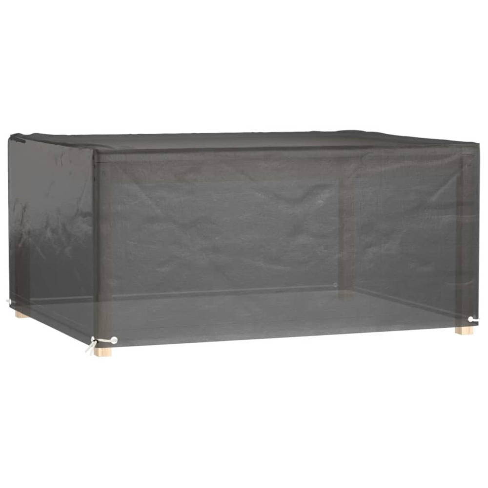 Produktbild för Överdrag för trädgårdsmöbler 8 ölj. 180x135x80 cm rektangulärt