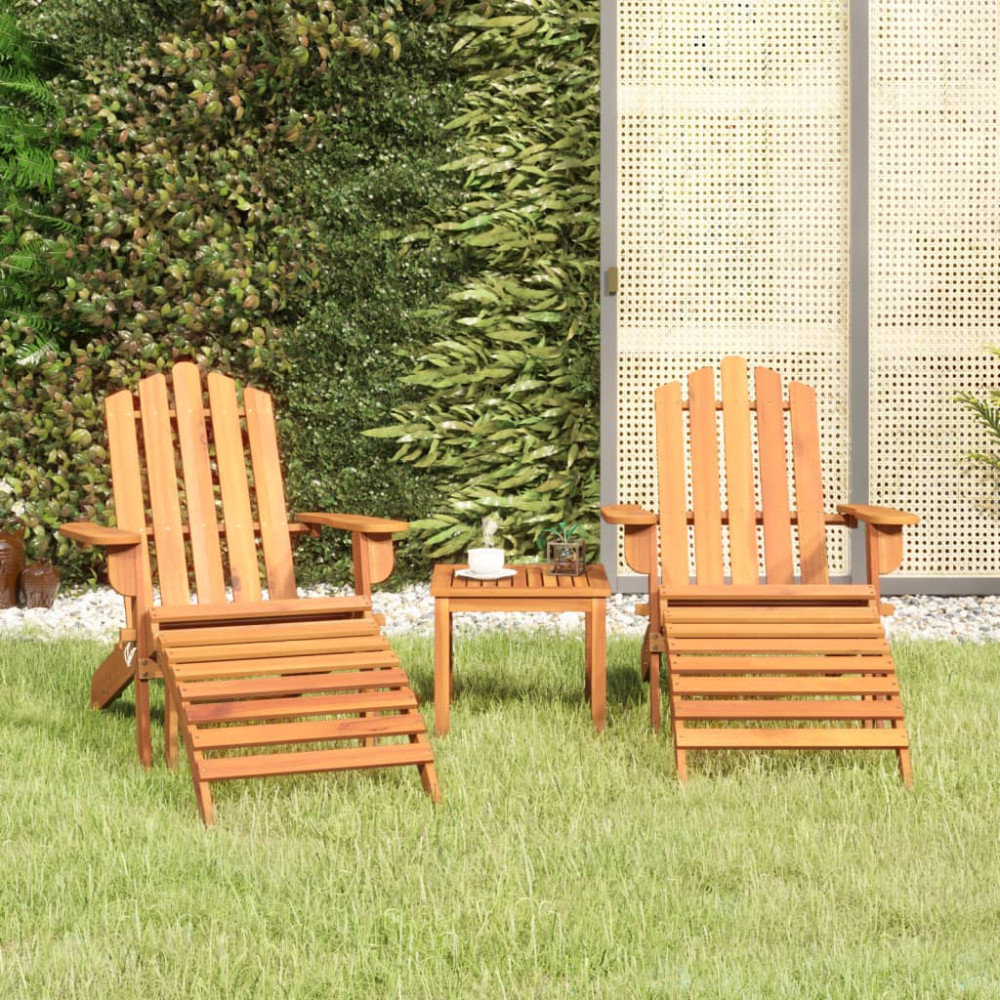 Produktbild för Loungegrupp för trädgården 3 delar massivt akaciaträ