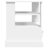 Produktbild för Sängbord vit 50x50x60 cm konstruerat trä