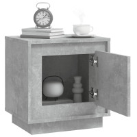 Miniatyr av produktbild för Sängbord 2 st betonggrå 44x35x45 cm konstruerat trä