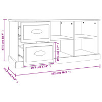 Produktbild för Tv-bänk rökfärgad ek 102x35,5x47,5 cm konstruerat trä