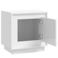 Miniatyr av produktbild för Sängbord 2 st vit högglans 44x35x45 cm konstruerat trä