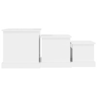 Miniatyr av produktbild för Soffbord 3 delar vit högglans konstruerat trä