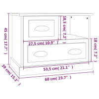 Miniatyr av produktbild för Sängbord svart 60x39x45 cm