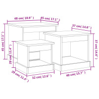 Miniatyr av produktbild för Soffbord 3 delar vit konstruerat trä