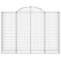 Produktbild för Gabioner bågformade 15 st 200x50x140/160 cm galvaniserat järn