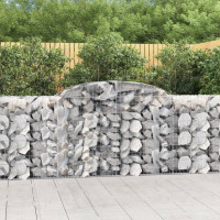 Produktbild för Gabion bågformad 300x50x100/120 cm galvaniserat järn