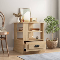 Produktbild för Sidobord sonoma-ek 50x50x60 cm konstruerat trä