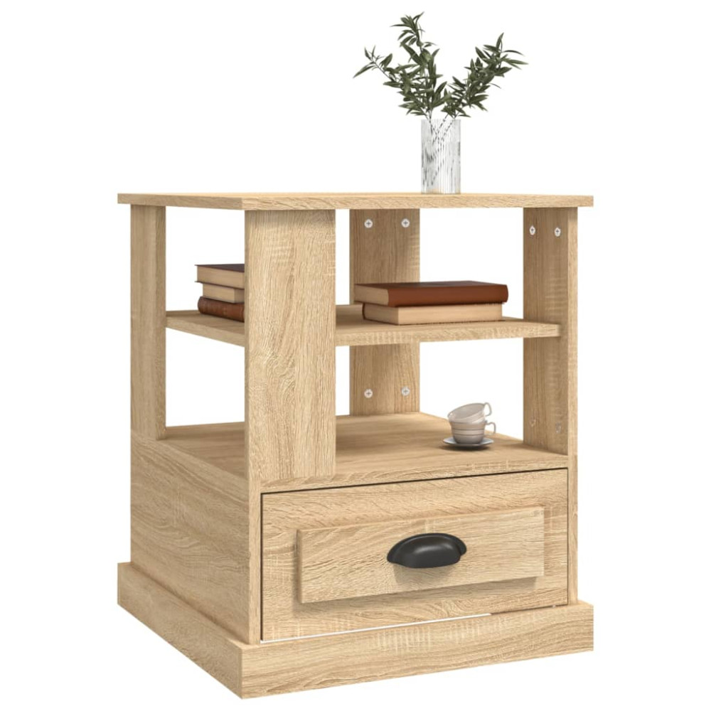 Produktbild för Sidobord sonoma-ek 50x50x60 cm konstruerat trä