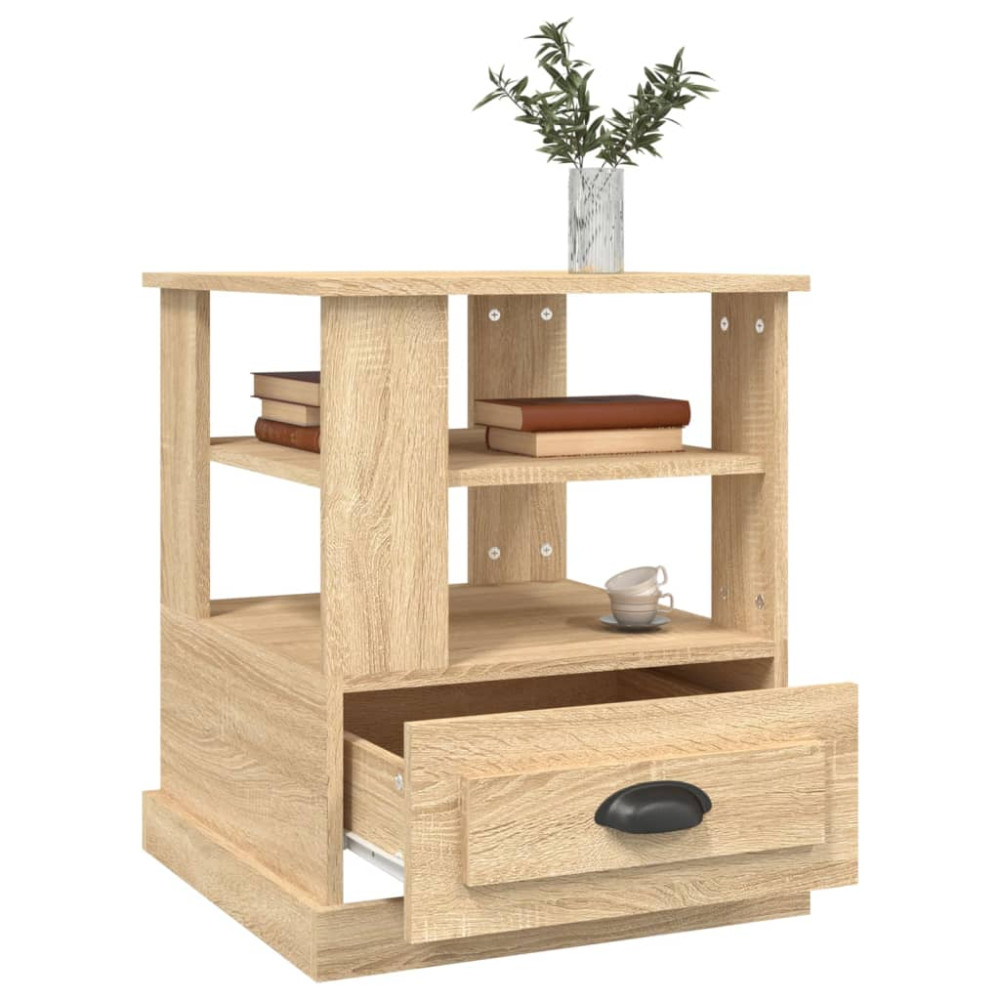 Produktbild för Sidobord sonoma-ek 50x50x60 cm konstruerat trä