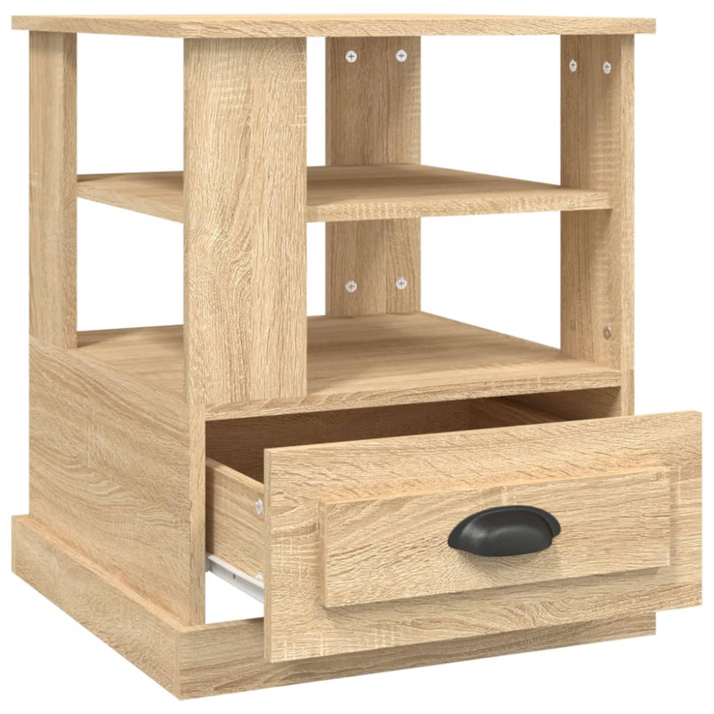 Produktbild för Sidobord sonoma-ek 50x50x60 cm konstruerat trä