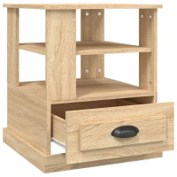 Produktbild för Sidobord sonoma-ek 50x50x60 cm konstruerat trä