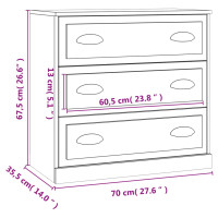 Produktbild för Skänk grå sonoma 70x35,5x67,5 cm konstruerat trä