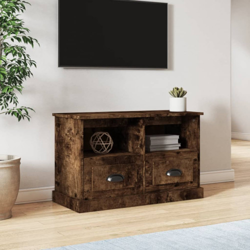 vidaXL TV-skåp rökfärgad ek 80x35x50 cm konstruerat trä