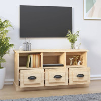 Produktbild för Tv-bänk sonoma-ek 100x35x50 cm konstruerat trä