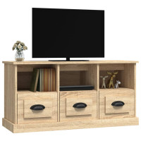 Produktbild för Tv-bänk sonoma-ek 100x35x50 cm konstruerat trä