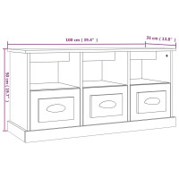 Produktbild för Tv-bänk sonoma-ek 100x35x50 cm konstruerat trä