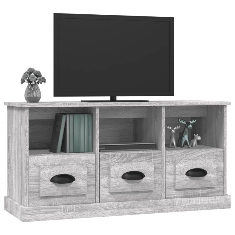 Produktbild för Tv-bänk grå sonoma 100x35x50 cm konstruerat trä