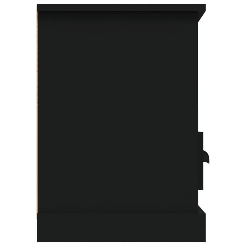 Produktbild för Tv-bänk svart 100x35x50 cm konstruerat trä