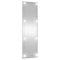 Produktbild för Väggspegel med LED-belysning 30x100 cm glas rektangulär