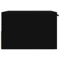 Produktbild för Väggmonterade sängbord 2 st svart 34x30x20 cm