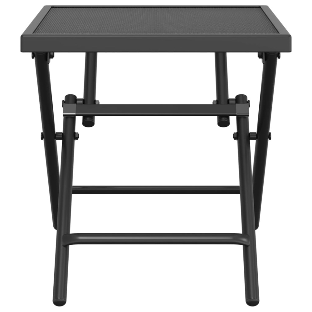 Produktbild för Trädgårdsbord hopfällbart antracit 38x38x38 cm stålnät