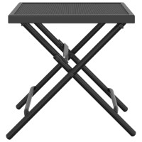Produktbild för Trädgårdsbord hopfällbart antracit 38x38x38 cm stålnät