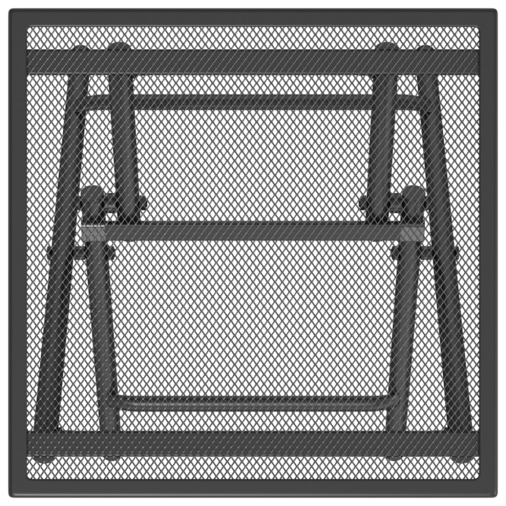 Produktbild för Trädgårdsbord hopfällbart antracit 38x38x38 cm stålnät