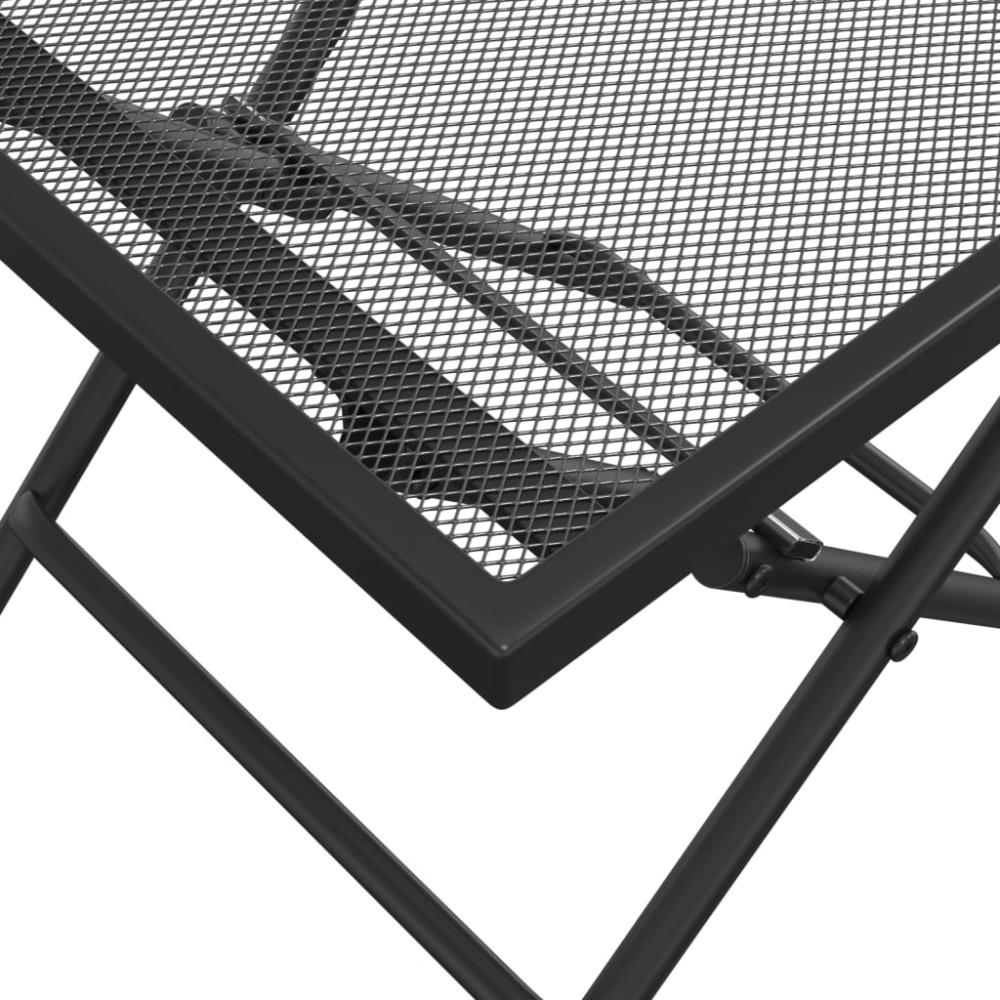 Produktbild för Trädgårdsbord hopfällbart antracit 38x38x38 cm stålnät