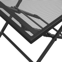 Produktbild för Trädgårdsbord hopfällbart antracit 38x38x38 cm stålnät