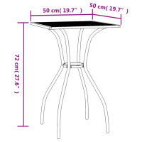 Produktbild för Trädgårdsbord antracit 50x50x72 cm stålnät