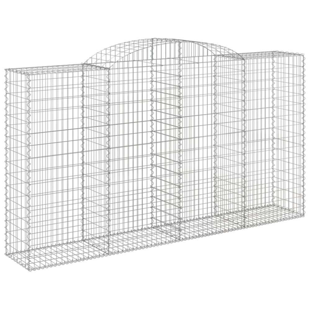 Produktbild för Gabioner bågformade 10 st 300x50x160/180 cm galvaniserat järn