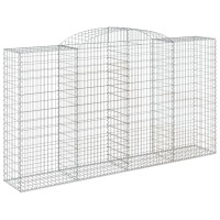 Produktbild för Gabioner bågformade 10 st 300x50x160/180 cm galvaniserat järn
