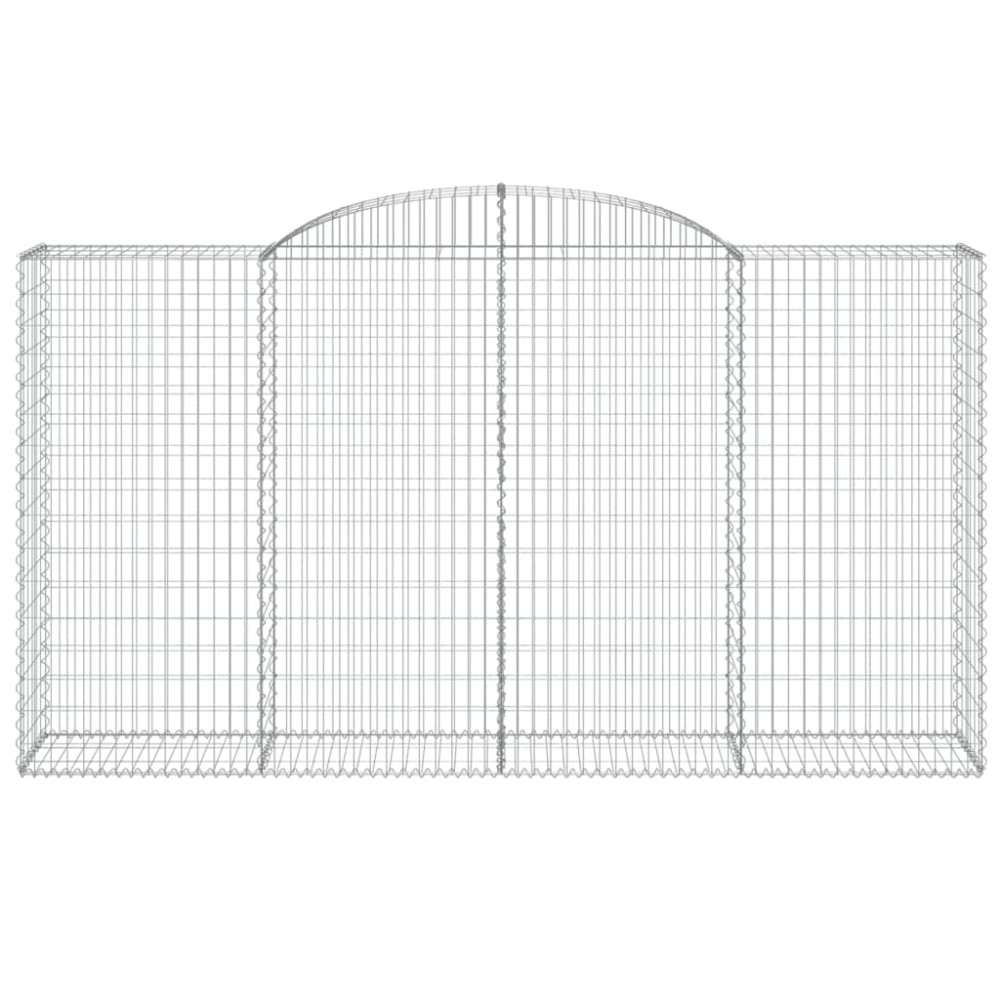 Produktbild för Gabioner bågformade 10 st 300x50x160/180 cm galvaniserat järn