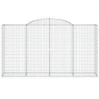 Produktbild för Gabioner bågformade 10 st 300x50x160/180 cm galvaniserat järn