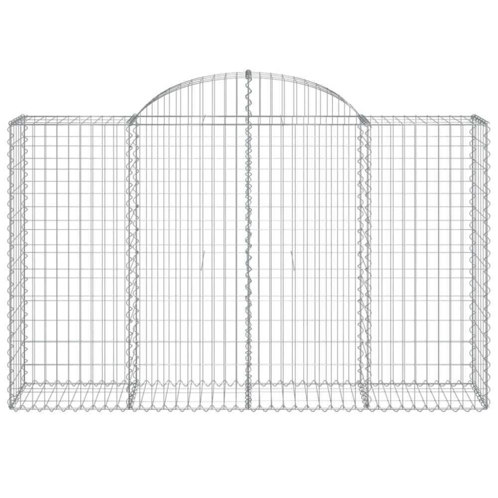 Produktbild för Gabioner bågformade 25 st 200x50x120/140 cm galvaniserat järn