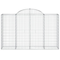 Produktbild för Gabioner bågformade 25 st 200x50x120/140 cm galvaniserat järn