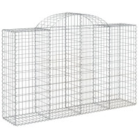 Produktbild för Gabioner bågformade 30 st 200x50x120/140 cm galvaniserat järn