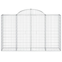 Produktbild för Gabioner bågformade 30 st 200x50x120/140 cm galvaniserat järn
