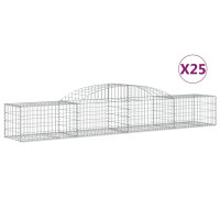 Produktbild för Gabioner bågformade 25 st 300x50x40/60 cm galvaniserat järn