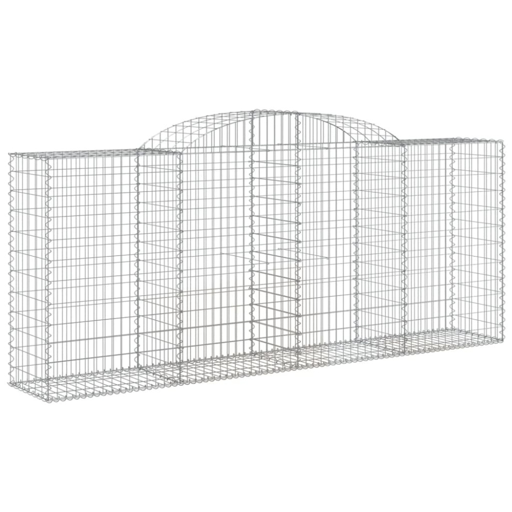 Produktbild för Gabioner bågformade 17 st 300x50x120/140 cm galvaniserat järn