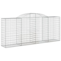 Produktbild för Gabioner bågformade 17 st 300x50x120/140 cm galvaniserat järn