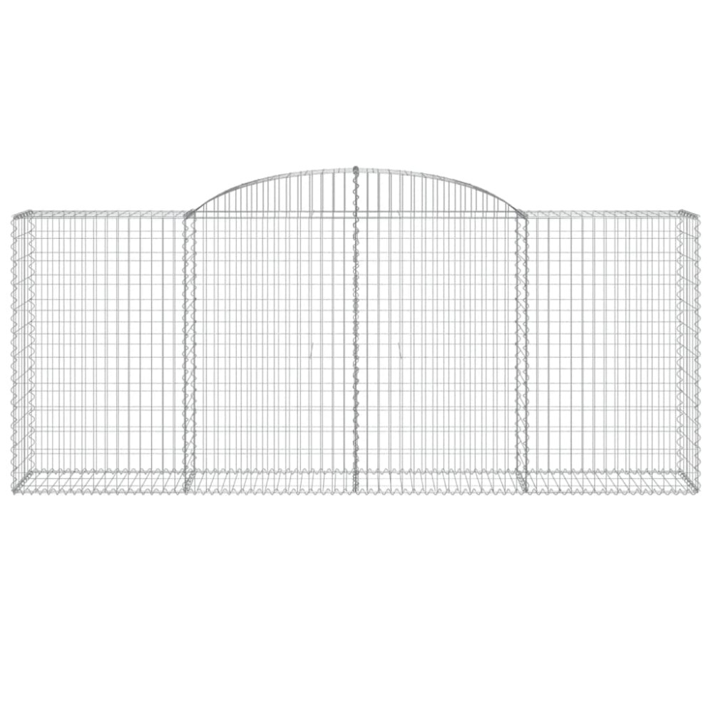 Produktbild för Gabioner bågformade 17 st 300x50x120/140 cm galvaniserat järn