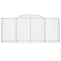 Produktbild för Gabioner bågformade 17 st 300x50x120/140 cm galvaniserat järn