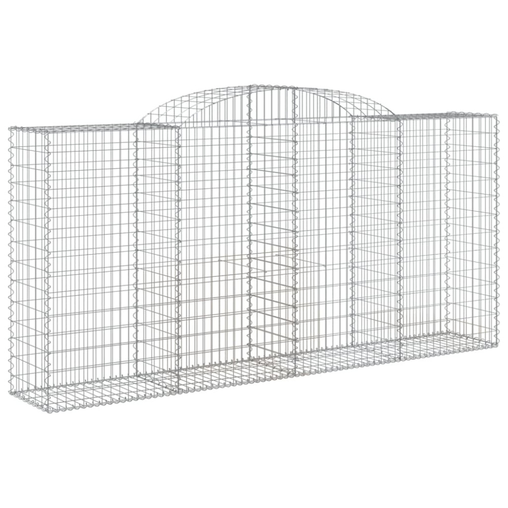 Produktbild för Gabioner bågformade 17 st 300x50x140/160 cm galvaniserat järn