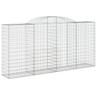 Produktbild för Gabioner bågformade 17 st 300x50x140/160 cm galvaniserat järn