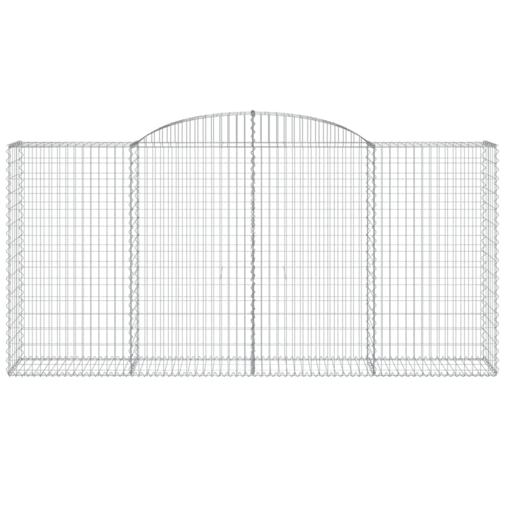 Produktbild för Gabioner bågformade 17 st 300x50x140/160 cm galvaniserat järn