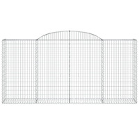 Produktbild för Gabioner bågformade 17 st 300x50x140/160 cm galvaniserat järn