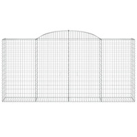 Produktbild för Gabioner bågformade 15 st 300x50x140/160 cm galvaniserat järn